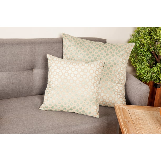 Aqua Velvet Square Throw Pillow The Pillow Collection 18x18 Aqua Velvet Square Throw Pillow The Pillow Collection 18x18